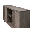 Pemberly Row TV Console Entertainment Stand Wood Accent Cabinet Assembled Gray