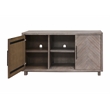 Pemberly Row TV Console Entertainment Stand Wood Accent Cabinet Assembled Gray