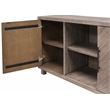 Pemberly Row TV Console Entertainment Stand Wood Accent Cabinet Assembled Gray