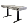 Pemberly Row Modern Wood Laminate Office Electronic Sit Stand Desk Concrete Gray