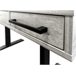 Pemberly Row Modern Wood Laminate Office Electronic Sit Stand Desk Concrete Gray