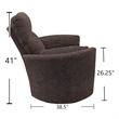 Pemberly Row Polyester Power Swivel Glider Recliner in Brown