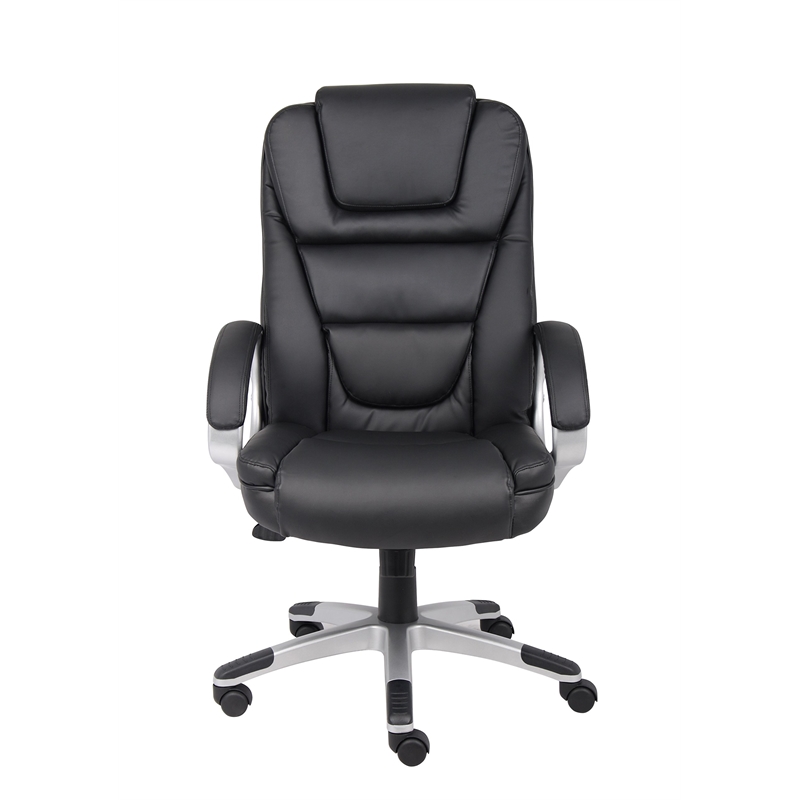 Pemberly Row Contemporary Executive Leather Arm Office Chair