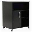 Pemberly Row Modern / Contemporary Printer Wood Stand in Pure Black