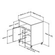Pemberly Row Modern / Contemporary Printer Wood Stand in Pure Black