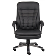 Pemberly Row Executive High Back Pillow Top Office Chair in Black