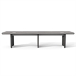 Pemberly Row Contemporary 12' Conference Table in Gray Steel Laminate