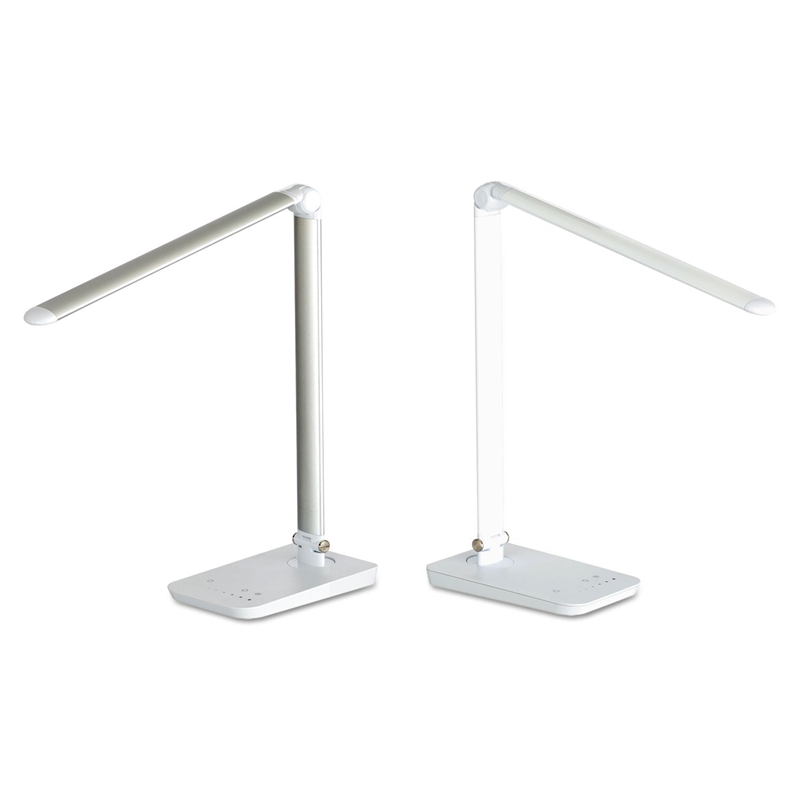 Pemberly Row Modern / Contemporary LED Desk Lamp in White Finish