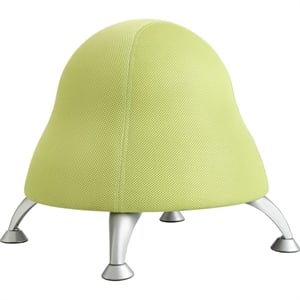 Pemberly Row Low Profile Vinyl Upholstered Ball Chair in Sour Apple