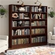 Pemberly Row Universal 5 Shelf Bookcase in Vogue Cherry (Set of 2)