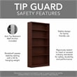 Pemberly Row Universal 5 Shelf Bookcase in Vogue Cherry (Set of 2)
