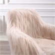 Pemberly Row Contemporary Faux Fur Swivel Office Chair in Pink