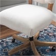 Pemberly Row Contemporary Wood Upholstered Swivel Office Chair in Beige