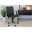 Pemberly Row Contemporary Mesh Back Swivel Task Chair in Black
