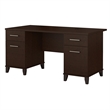 Pemberly Row Modern / Contemporary 60W Office Desk in Mocha Cherry