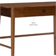Pemberly Row 1-Drawer Mid-Century Wood Desk w/ Rounded Legs in Warm Walnut