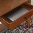 Pemberly Row 1-Drawer Mid-Century Wood Desk w/ Rounded Legs in Warm Walnut