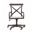 Pemberly Row Contemporary Adjustable Swivel Cafe Office Chair in Brown