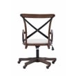 Pemberly Row Contemporary Adjustable Swivel Cafe Office Chair in Brown