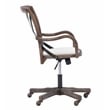 Pemberly Row Contemporary Adjustable Swivel Cafe Office Chair in Brown