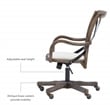 Pemberly Row Contemporary Adjustable Swivel Cafe Office Chair in Brown