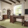 Pemberly Row 54W Computer Desk 3 Piece Office Suite in Bing Cherry