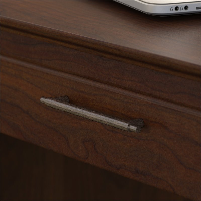 Pemberly Row 54W Computer Desk 3 Piece Office Suite in Bing Cherry