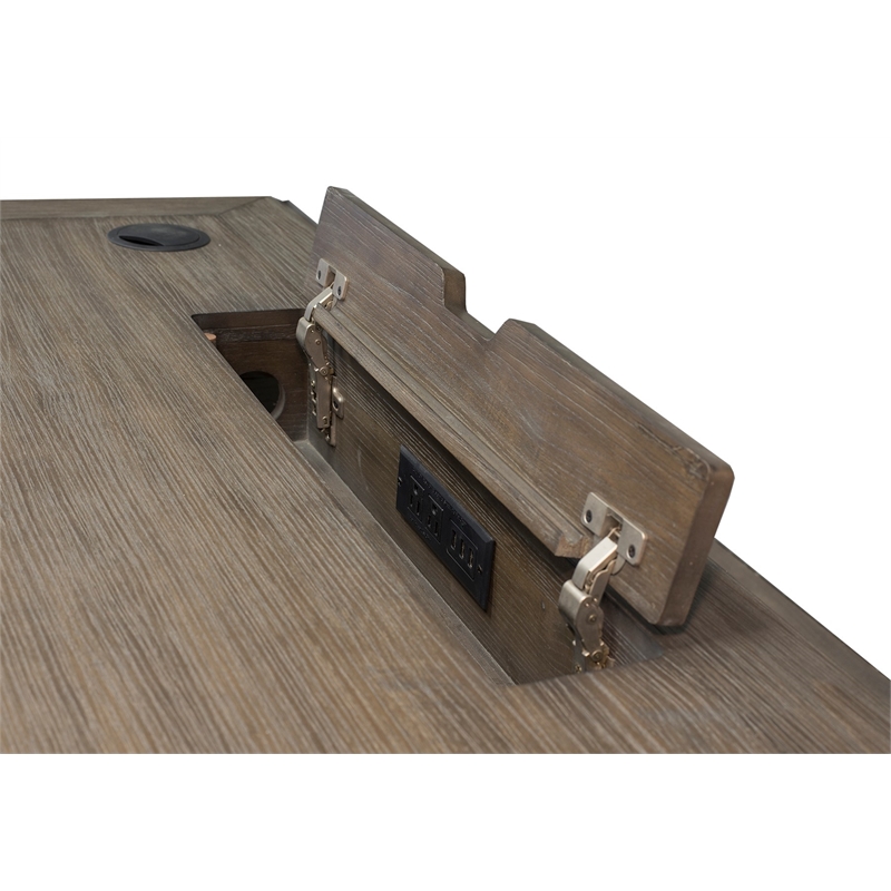 Pemberly Row Wood Writing Desk Writing Table Office Desk Gray