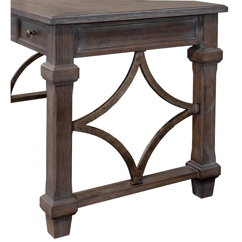 Pemberly Row Wood Writing Desk Writing Table Office Desk Gray