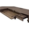 Pemberly Row Wood Open L-Desk & Return Writing Table Office Desk Gray