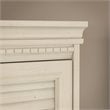 Pemberly Row Engineered Wood L Desk 5 Pc Office Set w/ Storage in Antique White