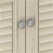 Pemberly Row Small Storage Cabinet with Doors in Antique White - Engineered Wood