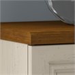 Pemberly Row Small Storage Cabinet with Doors in Antique White - Engineered Wood