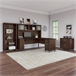 Pemberly Row Contemporary 72W L Shaped Desk Office Suite in Mocha Cherry