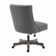 Pemberly Row Contemporary Wood Upholstered Office Chair in Light Gray