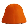 Pemberly Row Low Profile Vinyl Upholstered Ball Chair in Orange