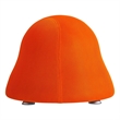 Pemberly Row Low Profile Vinyl Upholstered Ball Chair in Orange