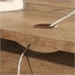 Pemberly Row Engineered Wood L-Shaped Desk in Sindoori Mango/Natural