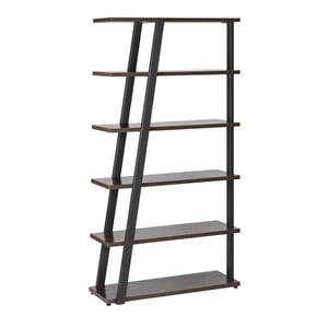 Pemberly Row Contemporary 5 Shelf Bookshelf in Southern Tobacco
