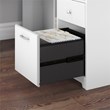 Pemberly Row Contemporary 60W L Shaped Computer Desk with Hutch in White