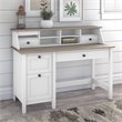 Pemberly Row 54W Desk w/ Drawers and Organizer in Shiplap Gray/White - Eng Wood