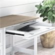 Pemberly Row 54W Desk w/ Drawers and Organizer in Shiplap Gray/White - Eng Wood