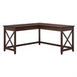 Pemberly Row L Shaped Contemporary Engineered Wood Desk in Cherry