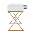 Pemberly Row Modern / Contemporary Two Drawer Metal Desk in White