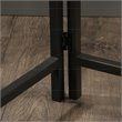 Pemberly Row Mid-Century Wood and Metal L-Shape Desk in Smoked Oak