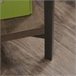 Pemberly Row Mid-Century Wood and Metal L-Shape Desk in Smoked Oak
