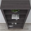 Pemberly Row 5 Shelf Bookcase in Storm Gray - Engineered Wood