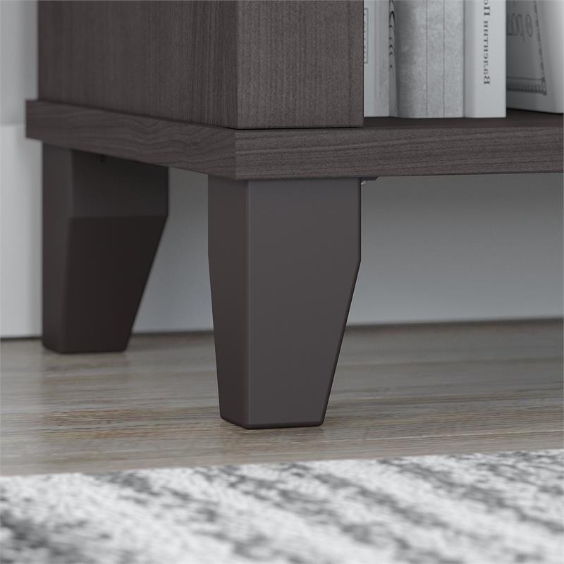 Pemberly Row 5 Shelf Bookcase in Storm Gray - Engineered Wood