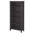 Pemberly Row 5 Shelf Bookcase in Storm Gray - Engineered Wood