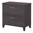 Pemberly Row Contemporary 2 Drawer Lateral File Cabinet in Storm Gray